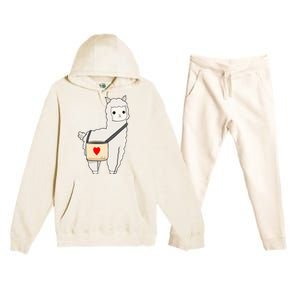 Cute Alpaca Pun Funny Alpaca My Bag Premium Hooded Sweatsuit Set