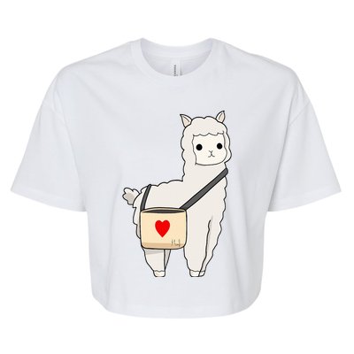 Cute Alpaca Pun Funny Alpaca My Bag Bella+Canvas Jersey Crop Tee