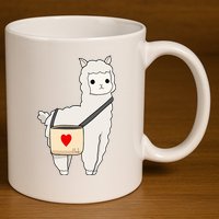 Cute Alpaca Pun Funny Alpaca My Bag 11oz C Handle Ceramic Mug