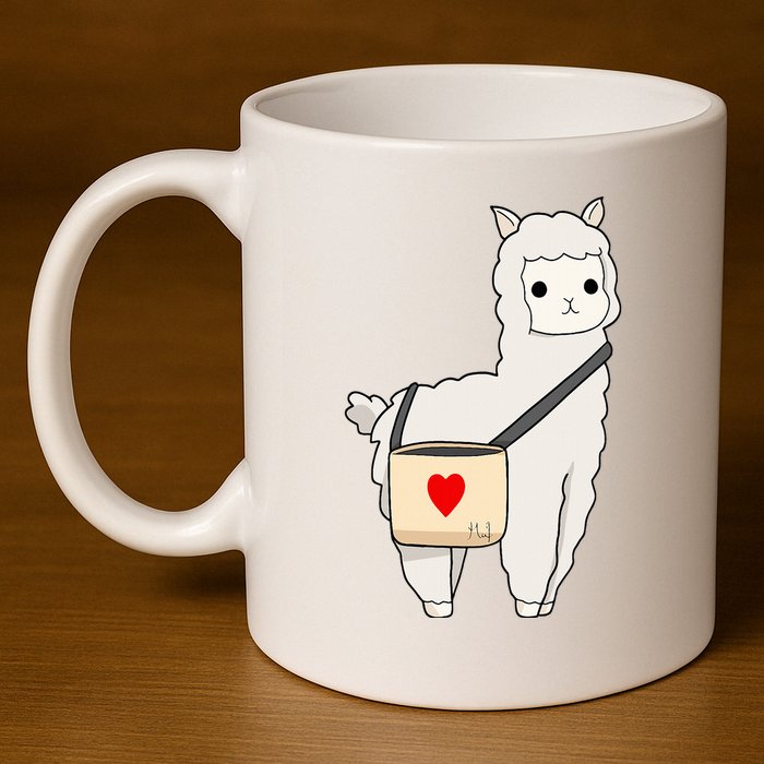Cute Alpaca Pun Funny Alpaca My Bag 11oz C Handle Ceramic Mug