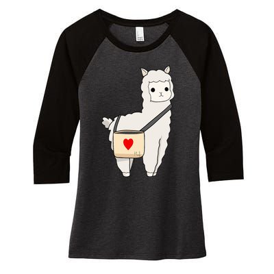 Cute Alpaca Pun Funny Alpaca My Bag Women's Tri-Blend 3/4-Sleeve Raglan Shirt