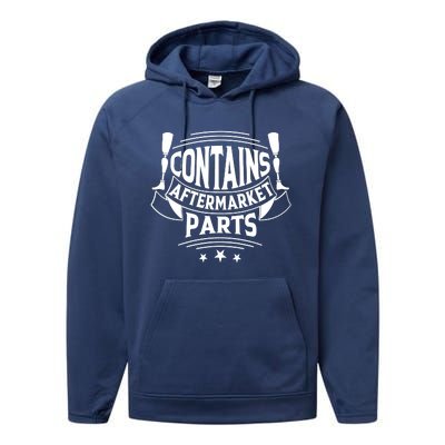 Contains Aftermarket Parts Amputee Clothing Amputee Gifts Performance Fleece Hoodie