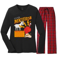 Cia Allstar Psychic Spies Mkultra Women's Long Sleeve Flannel Pajama Set 