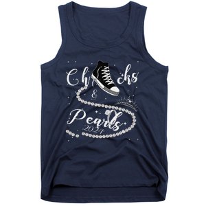 Chucks And Pearls 2024 Kamala Harris 2024 Vote For President Gift Tank Top