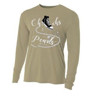 Chucks And Pearls 2024 Kamala Harris 2024 Vote For President Gift Cooling Performance Long Sleeve Crew