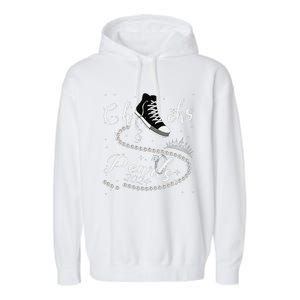 Chucks And Pearls 2024 Kamala Harris 2024 Vote For President Gift Garment-Dyed Fleece Hoodie