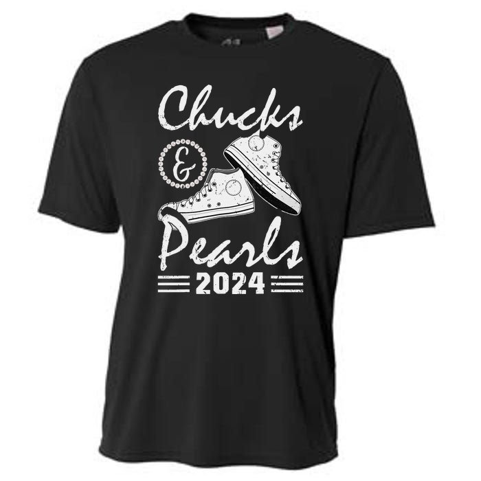 Chucks And Pearls Kamala Harris 2024 Usa Election 2024 Gift Cooling Performance Crew T-Shirt