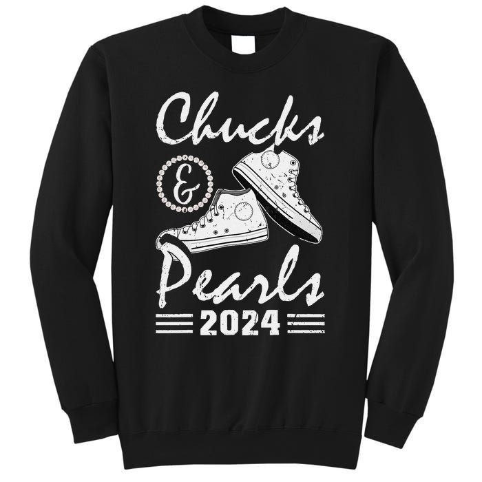 Chucks And Pearls Kamala Harris 2024 Usa Election 2024 Gift Sweatshirt