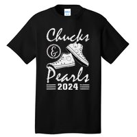 Chucks And Pearls Kamala Harris 2024 Usa Election 2024 Gift Tall T-Shirt