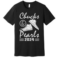 Chucks And Pearls Kamala Harris 2024 Usa Election 2024 Gift Premium T-Shirt