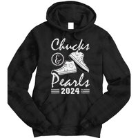 Chucks And Pearls Kamala Harris 2024 Usa Election 2024 Gift Tie Dye Hoodie