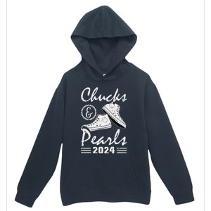 Chucks And Pearls Kamala Harris 2024 Usa Election 2024 Gift Urban Pullover Hoodie