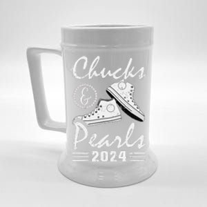 Chucks And Pearls Kamala Harris 2024 Usa Election 2024 Gift Beer Stein