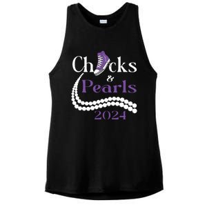 Chucks And Pearls I Understand The Assignment 2024 Ladies PosiCharge Tri-Blend Wicking Tank