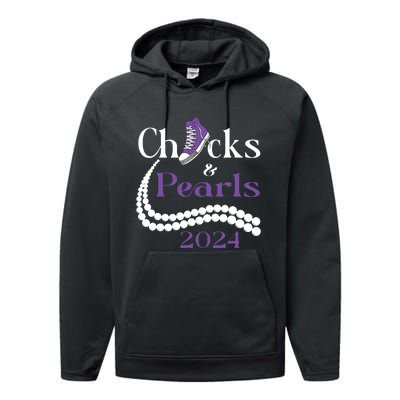 Chucks And Pearls I Understand The Assignment 2024 Performance Fleece Hoodie