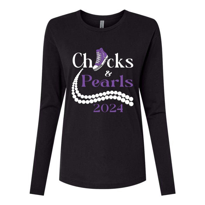 Chucks And Pearls I Understand The Assignment 2024 Womens Cotton Relaxed Long Sleeve T-Shirt