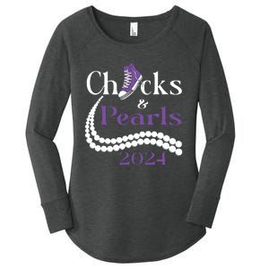 Chucks And Pearls I Understand The Assignment 2024 Women's Perfect Tri Tunic Long Sleeve Shirt