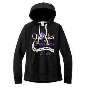 Chucks And Pearls I Understand The Assignment 2024 Women's Fleece Hoodie