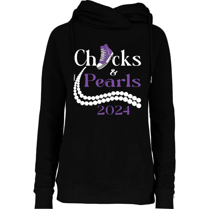 Chucks And Pearls I Understand The Assignment 2024 Womens Funnel Neck Pullover Hood