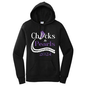 Chucks And Pearls I Understand The Assignment 2024 Women's Pullover Hoodie