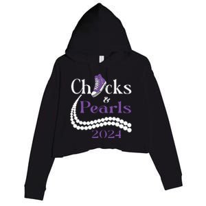 Chucks And Pearls I Understand The Assignment 2024 Crop Fleece Hoodie