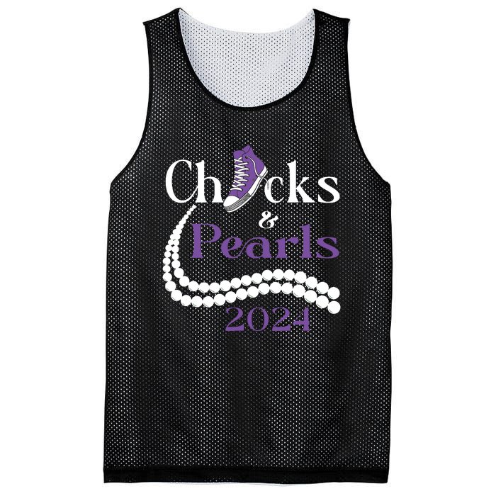 Chucks And Pearls I Understand The Assignment 2024 Mesh Reversible Basketball Jersey Tank