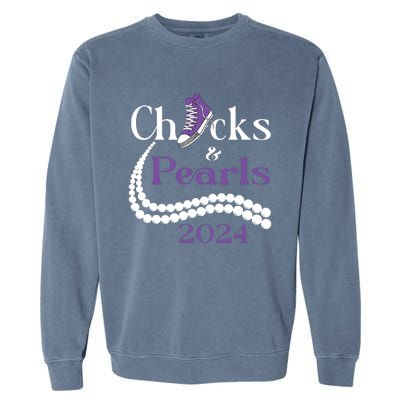 Chucks And Pearls I Understand The Assignment 2024 Garment-Dyed Sweatshirt