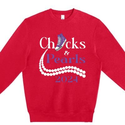 Chucks And Pearls I Understand The Assignment 2024 Premium Crewneck Sweatshirt