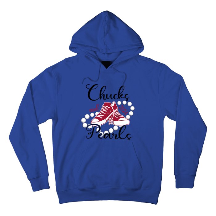 Chucks And Pearls IM With Her Kamala 2024 For President 47 Gift Hoodie