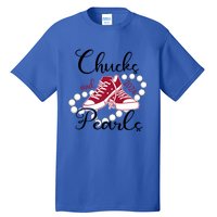 Chucks And Pearls IM With Her Kamala 2024 For President 47 Gift Tall T-Shirt