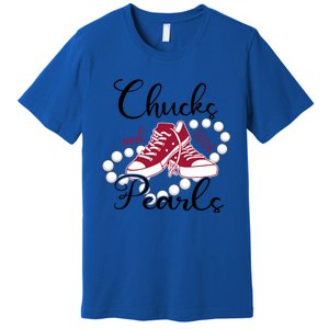 Chucks And Pearls IM With Her Kamala 2024 For President 47 Gift Premium T-Shirt