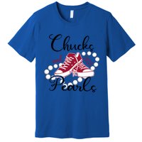 Chucks And Pearls IM With Her Kamala 2024 For President 47 Gift Premium T-Shirt