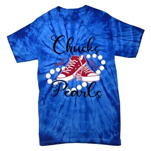 Chucks And Pearls IM With Her Kamala 2024 For President 47 Gift Tie-Dye T-Shirt