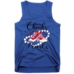 Chucks And Pearls IM With Her Kamala 2024 For President 47 Gift Tank Top