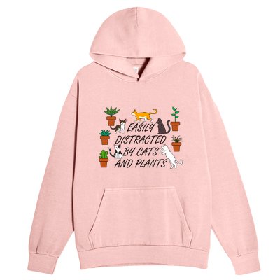 Cats And Plants Funny Gardening For Gardener Great Gift Urban Pullover Hoodie