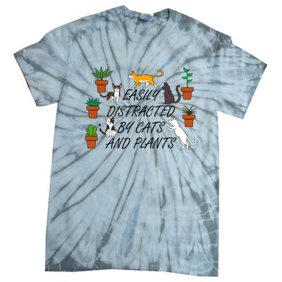 Cats And Plants Funny Gardening For Gardener Great Gift Tie-Dye T-Shirt