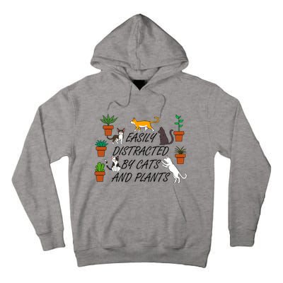 Cats And Plants Funny Gardening For Gardener Great Gift Tall Hoodie