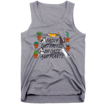 Cats And Plants Funny Gardening For Gardener Great Gift Tank Top