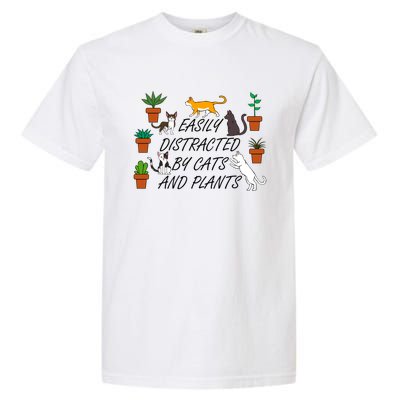 Cats And Plants Funny Gardening For Gardener Great Gift Garment-Dyed Heavyweight T-Shirt