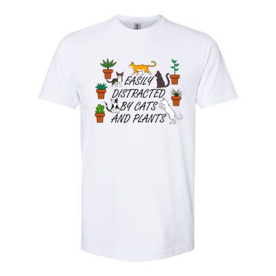 Cats And Plants Funny Gardening For Gardener Great Gift Softstyle CVC T-Shirt