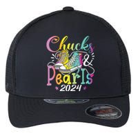 Chucks And Pearls Im With Her Kamala 2024 Flexfit Unipanel Trucker Cap