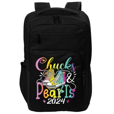 Chucks And Pearls Im With Her Kamala 2024 Impact Tech Backpack