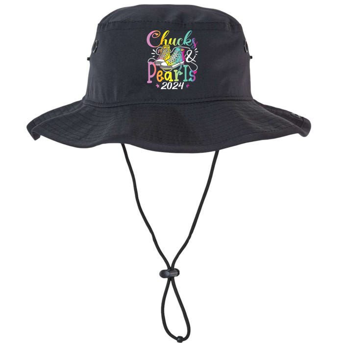 Chucks And Pearls Im With Her Kamala 2024 Legacy Cool Fit Booney Bucket Hat