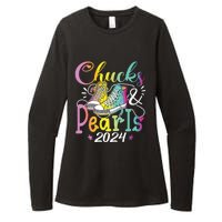 Chucks And Pearls Im With Her Kamala 2024 Womens CVC Long Sleeve Shirt