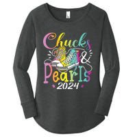 Chucks And Pearls Im With Her Kamala 2024 Women's Perfect Tri Tunic Long Sleeve Shirt