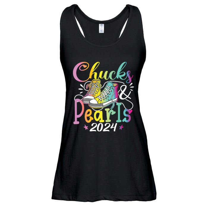 Chucks And Pearls Im With Her Kamala 2024 Ladies Essential Flowy Tank