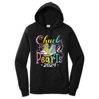 Chucks And Pearls Im With Her Kamala 2024 Women's Pullover Hoodie