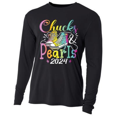 Chucks And Pearls Im With Her Kamala 2024 Cooling Performance Long Sleeve Crew