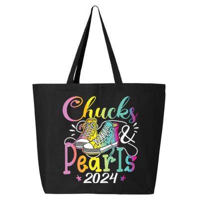 Chucks And Pearls Im With Her Kamala 2024 25L Jumbo Tote