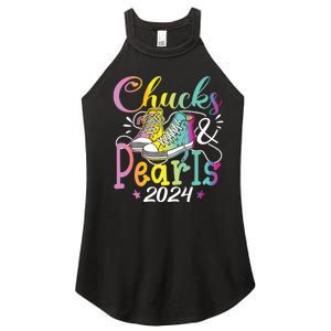 Chucks And Pearls Im With Her Kamala 2024 Women's Perfect Tri Rocker Tank